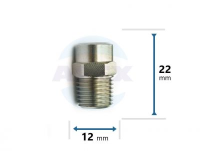 Duza INOX presiune lance spalare 40-0,45 mm, filet 1/4M