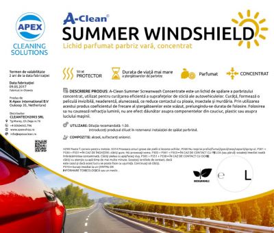 Lichid parbriz concentrat A-Clean Summer Windshield Washer